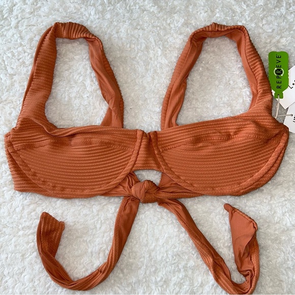 L*Space Nikita Underwire Ribbed Bikini Top Large NEW - Picture 4 of 4